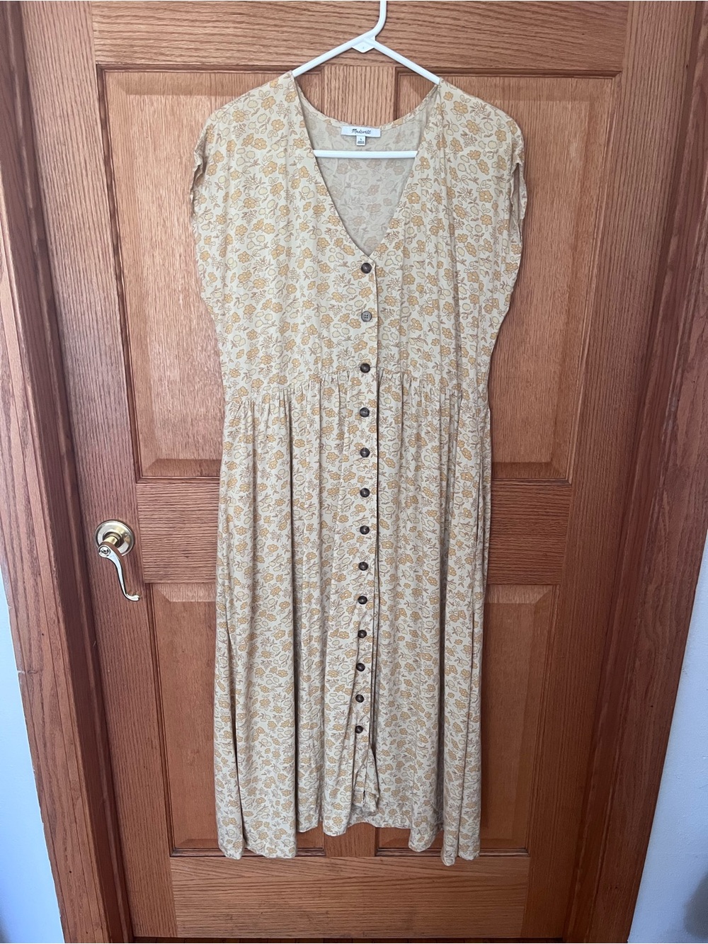 Madewell Light yellow Floral Button-Front Women’s Dress